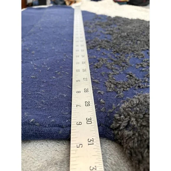 Lululemon Women's Ombre Knit Textured Turtleneck Sweater Size 14 Blue White Gray - Picture 7 of 8